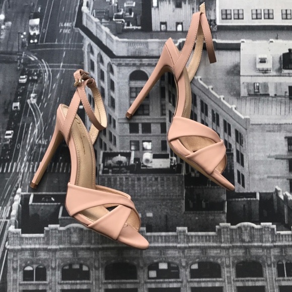 Blush Ankle Strap High Heels - Picture 3 of 5